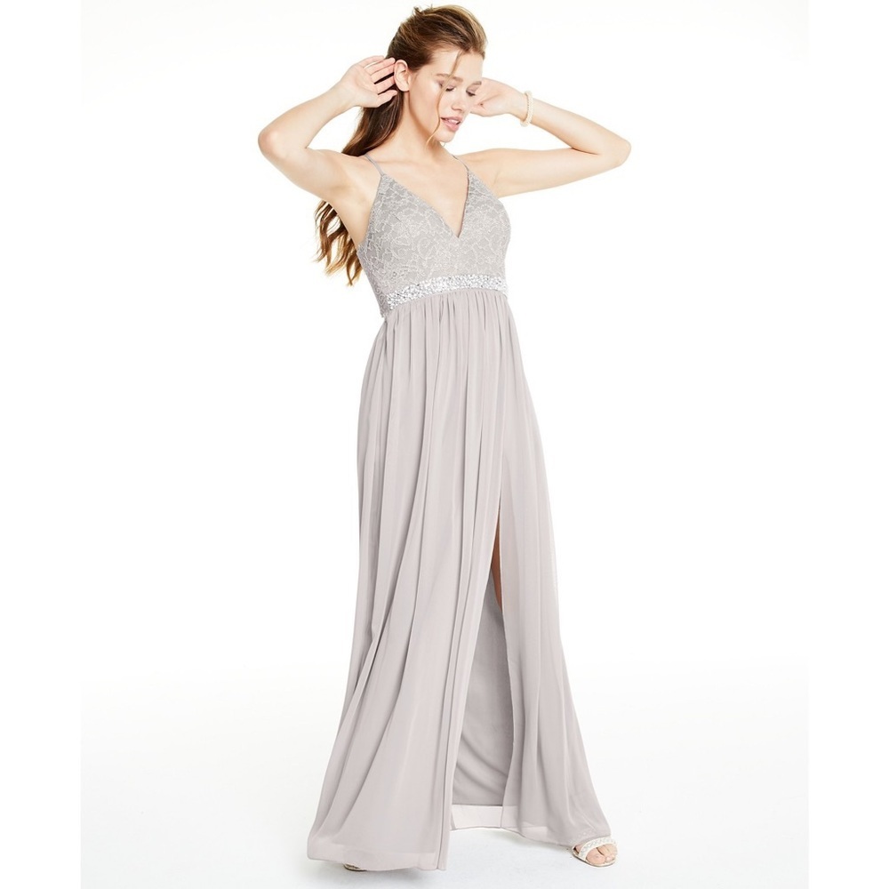 Emerald Sundae Lace & Chiffon Gown
